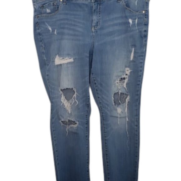 Torrid Crop Boyfriend Straight Stretch Mid-Rise Jean Cropped Size 20R - Picture 14 of 15